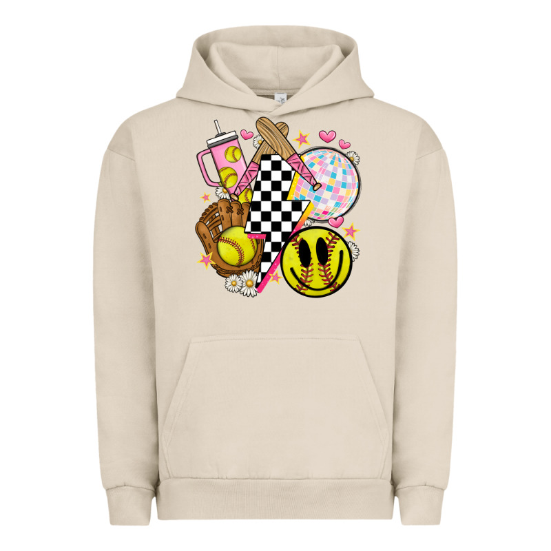Retro Softball Urban Hoodie by JahusDesignShop | Teevron