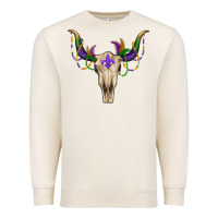 Sandshell Mardi Gras Bull Skull Premium Sweatshirt - RanaPortraitStore