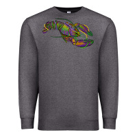 Charcoal Heather Mardi Gras Crawfish Premium Sweatshirt - RanaPortraitStore