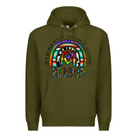 Army Green in a world where you can be anything be kind Premium Hoodie - CowhideDigitalArt