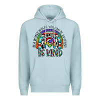 Blue Mist in a world where you can be anything be kind Premium Hoodie - CowhideDigitalArt