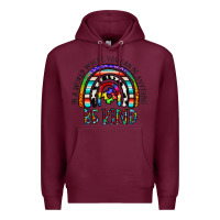 Burgundy in a world where you can be anything be kind Premium Hoodie - CowhideDigitalArt