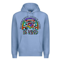 Colony Blue in a world where you can be anything be kind Premium Hoodie - CowhideDigitalArt