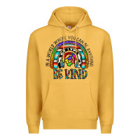 Mustard in a world where you can be anything be kind Premium Hoodie - CowhideDigitalArt