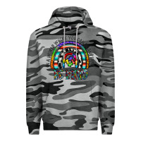 Slate Camo in a world where you can be anything be kind Premium Hoodie - CowhideDigitalArt