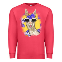 Cardinal Llama With Sunglasses Premium Sweatshirt - RanaPortraitStore