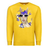 Lemon Llama With Sunglasses Premium Sweatshirt - RanaPortraitStore