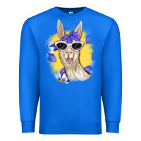 True Royal Llama With Sunglasses Premium Sweatshirt - RanaPortraitStore