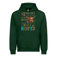 Forest Green living life somewhere between jesus take the wheel Urban Hoodie - JahusDesignShop