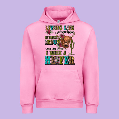 Living Life Somewhere Between Jesus Take The Wheel Urban Hoodie Designed By Jahusdesignshop