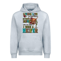 Heather Grey living life somewhere between jesus take the wheel Urban Hoodie - JahusDesignShop