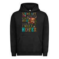 Pigment Black living life somewhere between jesus take the wheel Urban Hoodie - JahusDesignShop