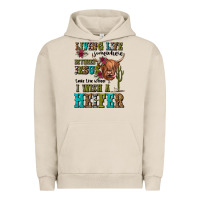 Pigment French Oak living life somewhere between jesus take the wheel Urban Hoodie - JahusDesignShop