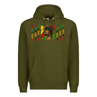 Army Green black girl magic libbey glass Premium Hoodie - HRA Design Shop
