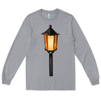 Heather Grey street lamp Long Sleeve Tee - BarkalooDesign