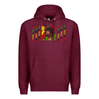 Burgundy black girl magic libbey glass Premium Hoodie - HRA Design Shop