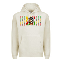 Oatmeal Heather black girl magic libbey glass Premium Hoodie - HRA Design Shop