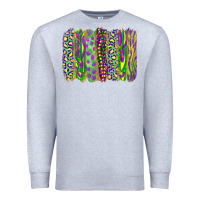 Heather Grey Mardi Gras Leopard Beads Brushstrokes Premium Sweatshirt - RanaPortraitStore