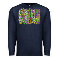 Navy Mardi Gras Leopard Beads Brushstrokes Premium Sweatshirt - RanaPortraitStore