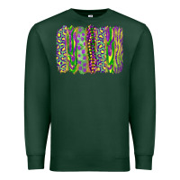 Sports Green Mardi Gras Leopard Beads Brushstrokes Premium Sweatshirt - RanaPortraitStore