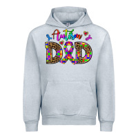 Heather Grey rainbow colors autism dad Urban Hoodie - AdoDesignShop