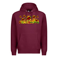 Burgundy juneteenth sunflowers libbey glass Premium Hoodie - HRA Design Shop