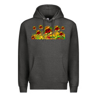 Charcoal Heather juneteenth sunflowers libbey glass Premium Hoodie - HRA Design Shop
