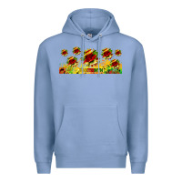 Colony Blue juneteenth sunflowers libbey glass Premium Hoodie - HRA Design Shop
