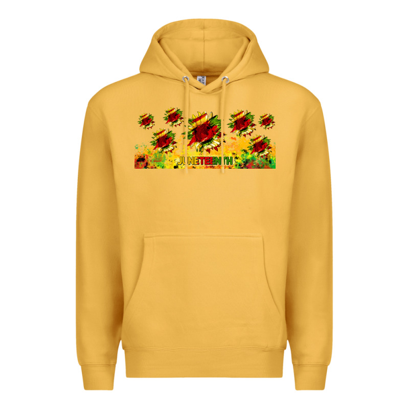 Juneteenth Sunflowers Libbey Glass Premium Hoodie by HRA Design Shop | Teevron