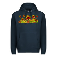Navy juneteenth sunflowers libbey glass Premium Hoodie - HRA Design Shop