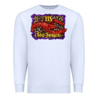 White Mardi Gras Tis The Season Lobster Premium Sweatshirt - RanaPortraitStore