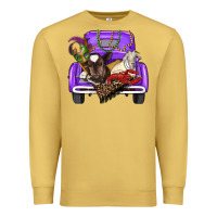 Antique Gold Mardi Gras Truck With Farm Animals Premium Sweatshirt - RanaPortraitStore