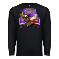 Black Mardi Gras Truck With Farm Animals Premium Sweatshirt - RanaPortraitStore