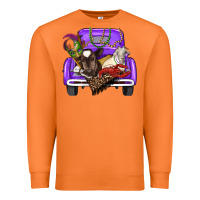 Carrot Mardi Gras Truck With Farm Animals Premium Sweatshirt - RanaPortraitStore