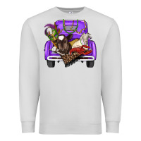 Dove Grey Mardi Gras Truck With Farm Animals Premium Sweatshirt - RanaPortraitStore