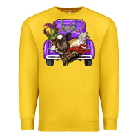 Lemon Mardi Gras Truck With Farm Animals Premium Sweatshirt - RanaPortraitStore