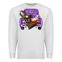 Oatmeal Heather Mardi Gras Truck With Farm Animals Premium Sweatshirt - RanaPortraitStore