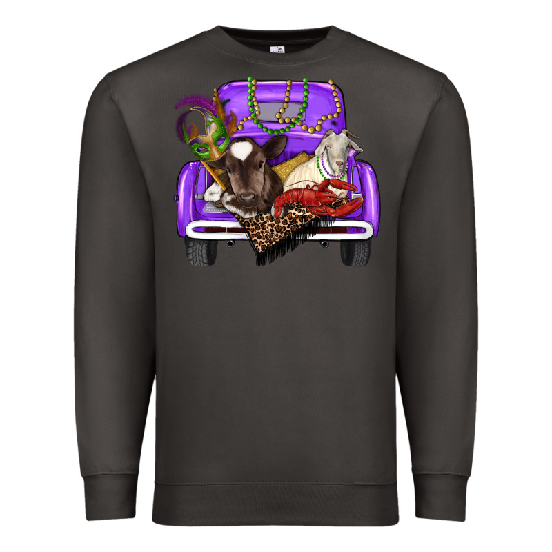 Mardi Gras Truck With Farm Animals Premium Sweatshirt by RanaPortraitStore | Teevron