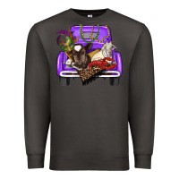 Smoke Mardi Gras Truck With Farm Animals Premium Sweatshirt - RanaPortraitStore
