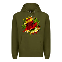 Army Green juneteenth sunflower Premium Hoodie - HRA Design Shop