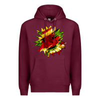 Burgundy juneteenth sunflower Premium Hoodie - HRA Design Shop