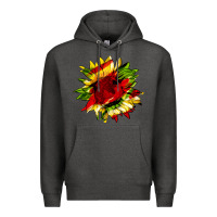 Charcoal Heather juneteenth sunflower Premium Hoodie - HRA Design Shop