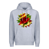 Heather Grey juneteenth sunflower Premium Hoodie - HRA Design Shop