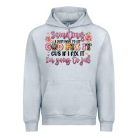 Heather Grey sometimes i just have to let god fix it Urban Hoodie - JahusDesignShop
