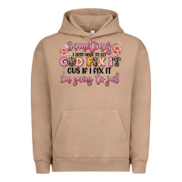 Pigment Burro sometimes i just have to let god fix it Urban Hoodie - JahusDesignShop