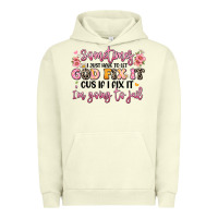 Pigment Pistachio sometimes i just have to let god fix it Urban Hoodie - JahusDesignShop
