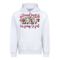 White sometimes i just have to let god fix it Urban Hoodie - JahusDesignShop