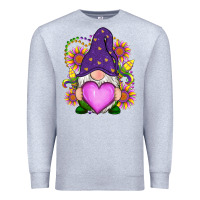 Heather Grey Mardi Gras gnome Premium Sweatshirt - RanaPortraitStore