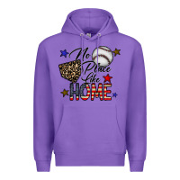 Purple no place like home Premium Hoodie - CowhideDigitalArt