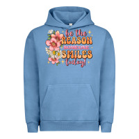 Pigment Pebble Blue be the reason someone smiles today Urban Hoodie - JahusDesignShop